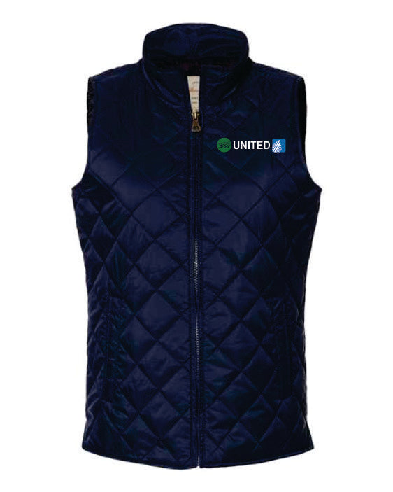 United Women's Vintage Diamond Quilted Vest