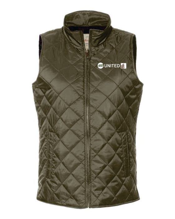 United Women's Vintage Diamond Quilted Vest
