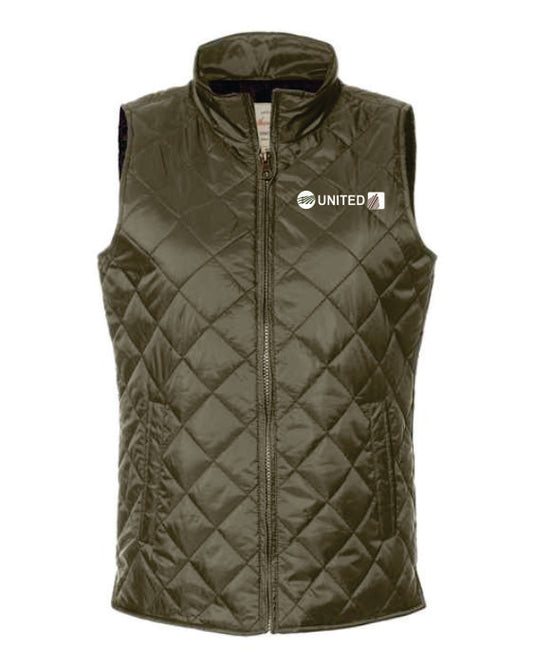 United Women's Vintage Diamond Quilted Vest