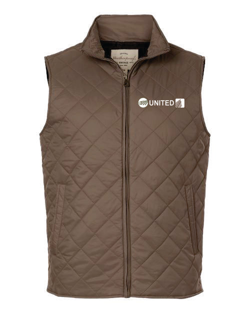 United Men's Vintage Diamond Quilted Vest
